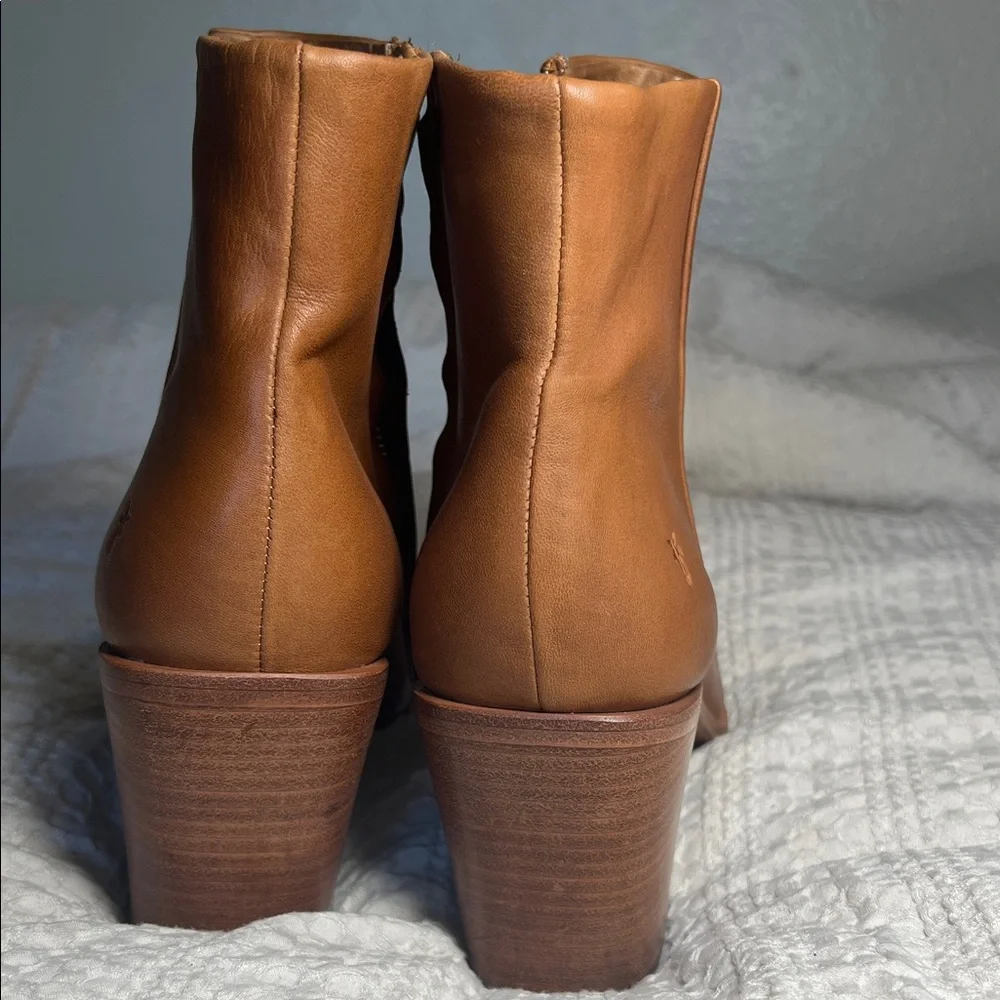 Frye women Tan Leather Ankle Booties - Picture 5 of 8